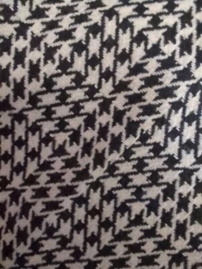 Houndstooth FABRIC - Black/White cotton Knit 58" ×36" Yard + Optical Illusion 🐧 - Picture 1 of 16