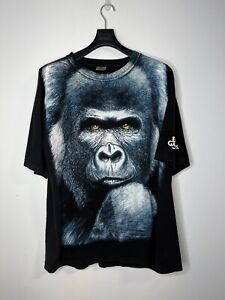 Vintage 1997 Gorilla Extinction Is Forever Busch Gardens AOP T-Shirt 2XL HARAMBE