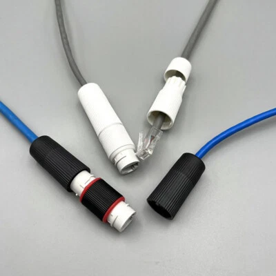 RJ45 Docking Connector Ethernet Network Straight-through Waterproof IP67 Header - Image 1 of 4