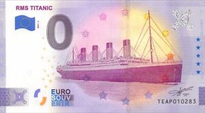 Irish Commemorative 0 Euro Souvenir Banknote of the RMS Titanic - FREE Shipping