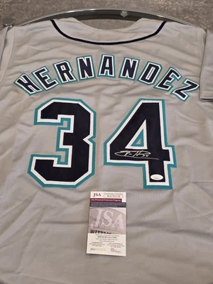 Felix Hernandez Autographed/Signed Jersey JSA COA Custom Grey Jersey - Image 1 of 4