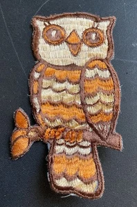 Vintage Stickerei EULE Patch 5” x 3” - Bild 1 von 4