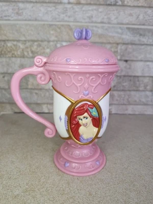 Disney On Ice Souvenir Flip Lid Plastic Cup Pink Little Mermaid Ariel - Image 1 of 4