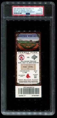 Билет 2007 13 мая Red Sox Orioles PSA 10 Gem Mint Mothers Day Miracle Fenway упаковка - Изображение 1 из 2