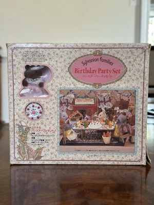 Sylvanian Families Birthday Party Set Vintage Early Japan Calico Critters Rare - Image 1 of 4