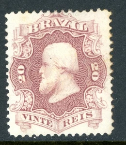 Brazil 1866 Dom Pedro 20R Red Lilac Scott #54 Mint W700 - Picture 1 of 6