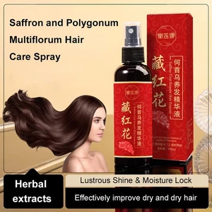 100ml Saffron Polygonum Multiflorum Hair Spray Hair Essence L0C4 - Picture 1 of 8