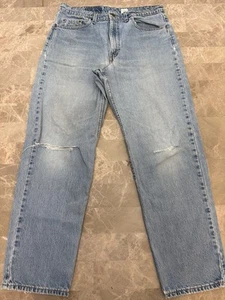 Jeans vintage Levis 550 uomo 38x32 Y2K larghi larghi vestibilità rilassata (36x31) strappati - Foto 1 di 14
