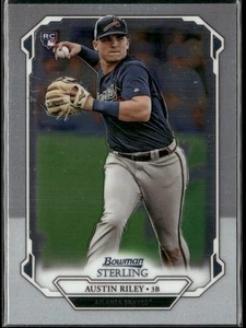Tarjeta de novato Braves Bowman Sterling #BSR-69 2019 Austin Riley RC - Imagen 1 de 2