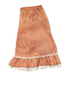 Vintage BARBIE DOLL 1976 BEST BUY #9153 ORANGE GINGHAM CHECKERED SKIRT - Picture 1 of 2