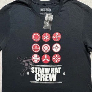 (S) One Piece Straw Hat Crew Black T-Shirt Hot topic NWT Small 100% Cotton - Picture 1 of 5