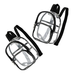  2 Stück Mini Transparent Rucksack Transparent für Freizeitparks Büchertasche Jungen - Bild 1 von 12