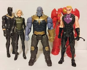 MARVEL 12 In Hero Villains Lot Titan Series - Hulkbuster Thanos Hawkeye More++ - Picture 1 of 6