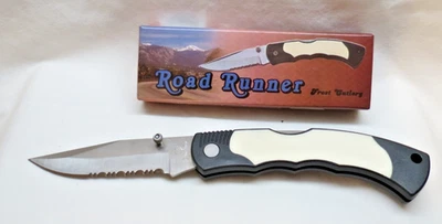 Faca lâmina de bloqueio Frost Cutlery Road Runner 15-235 fechada 4 3/4" - Imagem 1 de 4