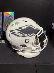 Eagles A.J. Casco marrón firmado STS III tamaño completo velocidad proline BAS testigo - Imagen 1 de 4