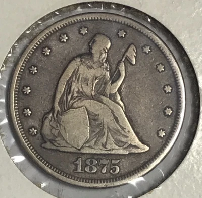 1875-CC Twenty Cent Piece CIRC CAM - Image 1 of 4