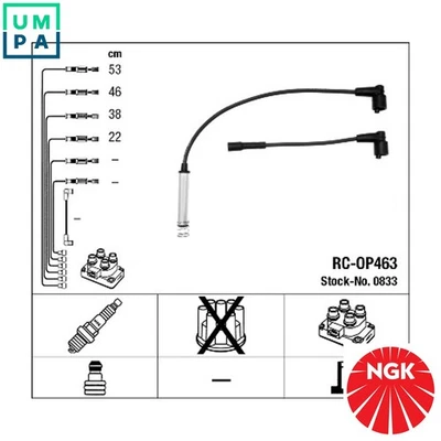 IGNITION CABLE KIT 0833 FOR VAUXHALL NOVA/Hatchback ASTRA/Mk/III 1.6L 4cyl - Image 1 of 4