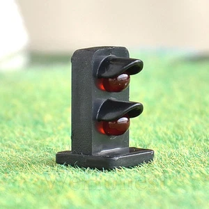 5 pcs O scale LEDs made Dwarf Signals 2 Red Lights - Picture 1 of 1