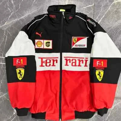 Unisex Adults Ferrari Racing Jacket Vintage Style F1 Ferrari Jacket Mens Coats - Image 1 of 4