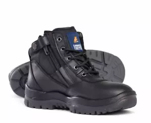 Mongrel 961020 non-safety shoes non-steel Toe ZipSider Men Work Boots in Black - Picture 1 of 5