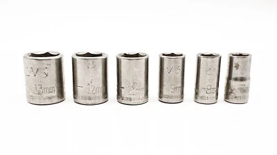 CRAFTSMAN 6-Piece, 1/4" Drive, 6 Point,  METRIC Shallow Socket Set, 7mm - 13mm - Image 1 of 4