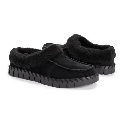 Muk Luks Flexi Black Buffalo Furry Clogs Slippers Size 10 NIB $69.99 - Image 1 of 3