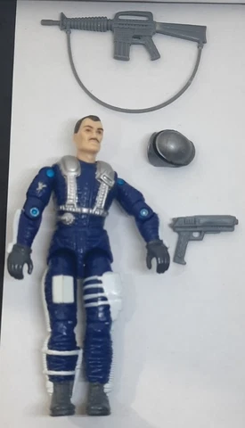 💥 Vintage GI JOE 1990 SKYDIVE v1 Sky Patrol Action Figure NEAR COMPLETE NICE..! Cover