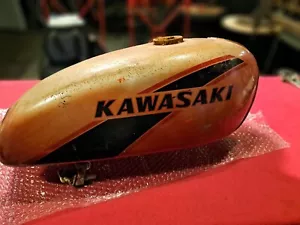 Vintage KAWASAKI 1975 G5 100 Enduro Motorcycle Fuel Gas Tank Oem No Leaks - Picture 1 of 10