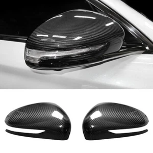 For 2017-2023 Genesis G70 REAL Carbon Fiber Side Door Rearview Mirror Cover Caps - Picture 1 of 11