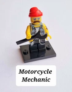 NEW RARE LEGO MINIFIGURE SERIES 10 MOTORCYCLE MECHANIC MINIFIGURE BRAND NEW  - Picture 1 of 5