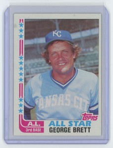 1982 TOPPS BASEBALL GEORGE BRETT . KANSAS CITY ROYALS/CHICAGO CUBS #549
