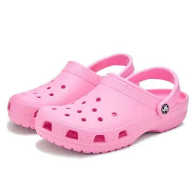 Sandalias Crocs Rosa Unisex Adulto Clásicas Sin Cordones Zuecos Ultra Ligeros Amigables con el Agua Foto 1 de 4