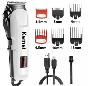 Kemei Professional Hair Clipper Rechargeable Men LCD Cordless Trimmer 809A - Picture 1 of 5