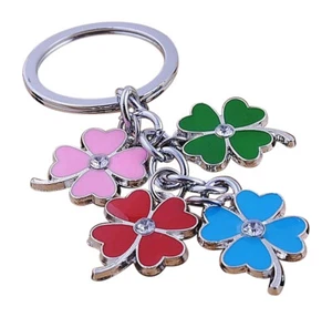  Porte-clés, Bijou de Sac trèfles a Quatre Feuilles Multicolore.  - Picture 1 of 2