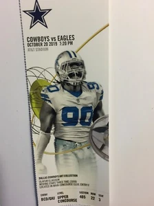 DALLAS COWBOYS VS PHILADELPHIA EAGLES OCTOBER 20, 2019 TICKET STUB - Picture 1 of 1
