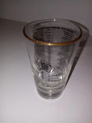 Vidrio ganador del Indianapolis Motor Speedway 1969 vintage Tony Hulman Indy 500 8 oz Foto 1 de 4