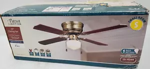 PATRIOT LIGHTING EROS 42" CEILING FAN ANTIQUE BRASS FINISH (DJLC5 BY63) - Picture 1 of 11