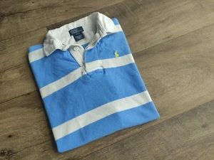 Ralph Lauren Light Blue Striped Polo Size 14 Years Adult XS/S - Picture 1 of 6