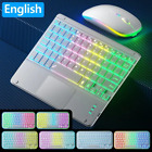 For Ipad Keyboard Tablet Phone Bluetooth Keyboard with Touchpad Rechargeable 