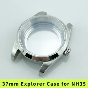 Caja de reloj Explorer 37 mm para movimiento NH35 NH36 NH38 zafiro fondo de caja 150 m WR - Imagen 1 de 8