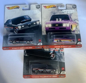 Hot Wheels Car Culture Power Trip Barracuda Hemi Chevy Luv Demon Lot of 3 - Picture 1 of 5