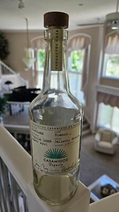 Casamigos Empty 750 ML Casamigos Blanco Tequila Glass Bottle with Cork Cap - Picture 1 of 5