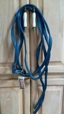 NUEVO WEAVER CUERO MFG NYLON RIENDAS DIVIDIDAS 5 8X7 PIES Blue Copper Creek herrajes Foto 1 de 2