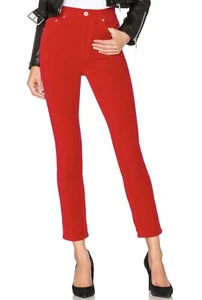 Re/Done Originals Skinny-Jeans hoher Bund knöchelrot Samt Velours Größe 31 290 $ - Bild 1 von 11