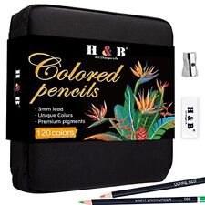 122 Colored Pencils KitOil Based Soft Core Professional Color Drawing Set w