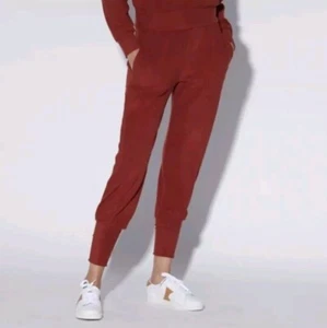 Pantalone Walter Baker Devon donna taglia small maglione maglia morbida jogger granato $168 - Foto 1 di 13