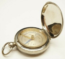 Vintage Pocket Watch Style Hand Compass Working Made In France Complete 