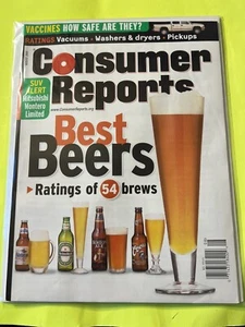 Consumer Reports Back Issue Best Beers Ratings Of 54 Brews August 2001 SUV Alert - Foto 1 di 1