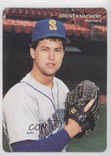 1990 Mother's Cookies Seattle Mariners Stadium Giveaway Brent Knackert Rookie RC