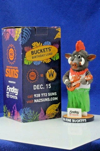 2019 Arizona Phoenix Suns Birthday Buckets Luau. Bobblehead Give-A-Way In Box Cover